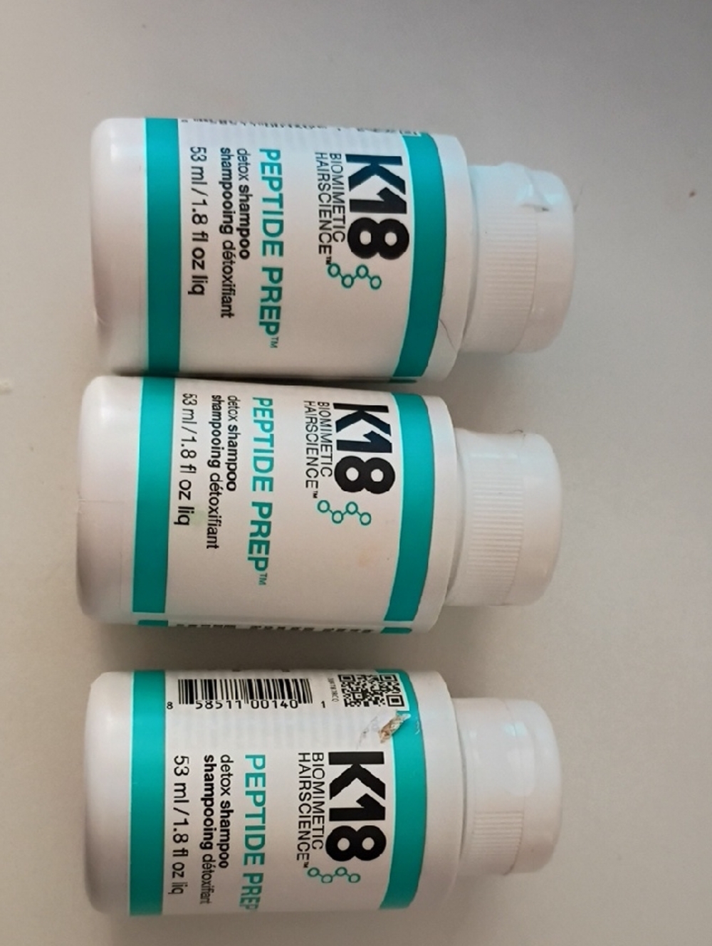 K18 Peptide Prep Detox Shampoo - White & Teal